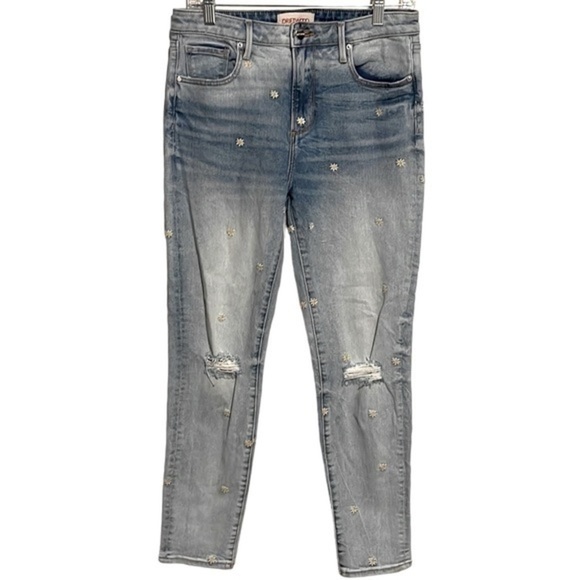 Driftwood Gizelle Jeans‎ Women’s Size 27 Dizzy Daisy Floral Embroidered - Picture 1 of 7